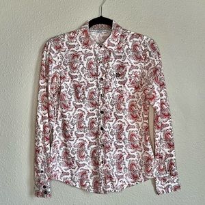 Cinch Western Long Sleeve Shirt | Paisley | Red, White & Blue